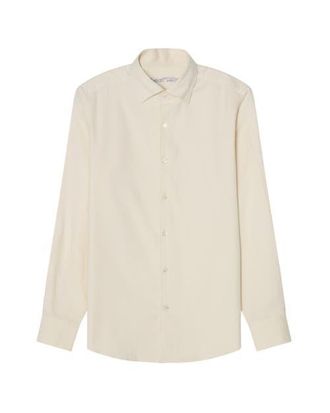 Robert Talbott Morgan Luxe Flannel Shirt in Cream at Nordstrom, Size Xxx-Large
