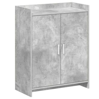 vidaXL Armario Zapatero Con Puerta Gris Hormig&oacute;n 73,5 X 36 X 92 Cm Vidaxl