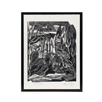 Artery8 Winter in Hampden Black White Landscape Nash Framed Canvas Wall Art | Size: W24 x H32