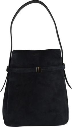 Toteme Belted Suede Bucket Bag - Dames - Schoudertassen - Zwart - ONE Size - Leer - Tassen