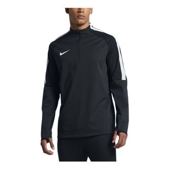 Nike Contrasting Colors High Collar Half Zipper Long Sleeves Hoodie Black 807029-013