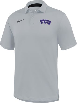 Nike TCU Tour Nike Mens Dri-FIT College Polo in Grey | IV9765-077