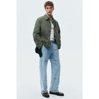 H&M Loose Fit Worker Jeans in Denim Blue at Nordstrom, Size 34 X 34