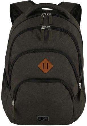 Travelite Laptoprucksack TRAVELITE BASICS Melange, Gr. B/H/T: 31cm x 45cm x 16cm, braun, Polyester, unifarben, Basic, Rucks&auml;cke Laptoprucksack, Freizeitrucksack