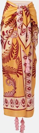 Farm Rio Printed cotton-blend beach cover-up