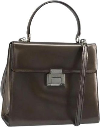 Gucci Pre-owned Vintage Handtas - Dames - Vintage Handtas - Bruin - ONE Size - Leer - Vintage