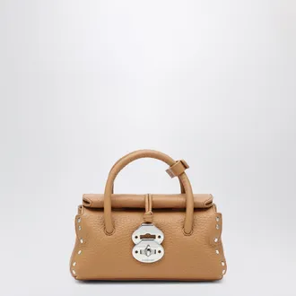 Zanellato Dotta Baby amaretto grained leather bag