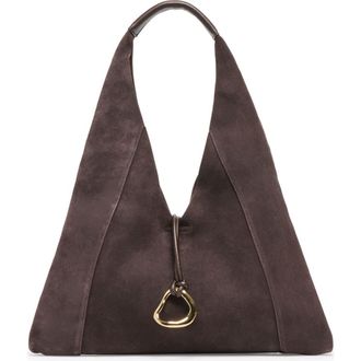 Dolce Vita Malin Suede Hobo Bag in Chocolate at Nordstrom