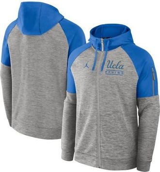 Jordan Brand Mens Jordan Brand Heather Gray UCLA Bruins Fitness Raglan Performance Full-Zip Hoodie at Nordstrom, Size Xx-Large
