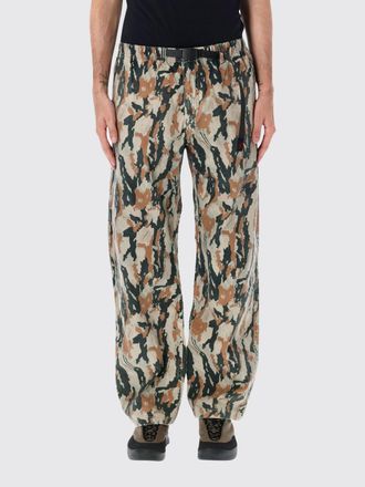 Gramicci Pantaloni wide leg in cotone con stampa camouflage e coulisse