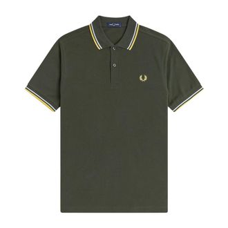 Fred Perry Polo Shirts, male, Green, Size: 2XL M3600 Polo