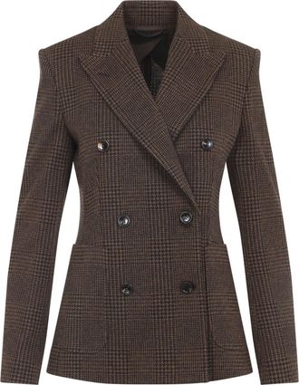 Max Mara Brown Zulma Cotton And Wool Jacket-Donna