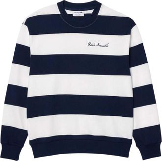Lacoste Dames/Dames French Made Oversized Sweatshirt (Crème/Donkerblauw)