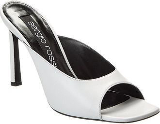 Sergio Rossi Sabot 95 Leather Sandal