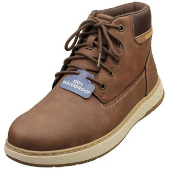 Skechers Mens Garlan Deno Ankle Boot, Brown Synthetic, 10.5 UK