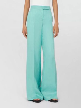 Max Mara high waist wide leg trousers silk nylon