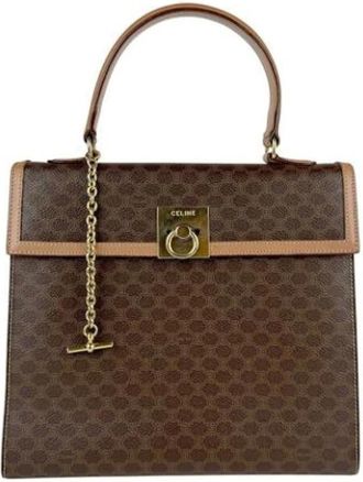 Celine Pre-owned Handbags, female, Brown, Size: ONE SIZE Pre-owned Canvas celine-bags