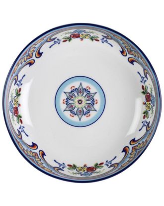 Euroceramica Zanzibar 4Pc Stoneware Pasta Bowl Set