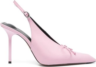 Jacquemus 100MM The Cubisto Pumps - Womens - Patent Calf Leather/Calf Leather