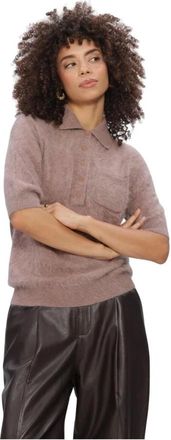 Janice Truien & Vesten, Dames, Grijs, XL, Wol, Brushed Cashmere Polo Rebel