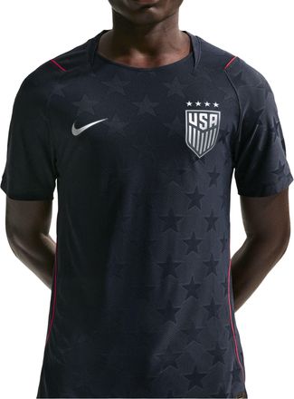 Nike USWNT 2026 Match Away Aero-FIT Authentic Jersey Dark Obsidian University Red Pure Platinum IB5225-476