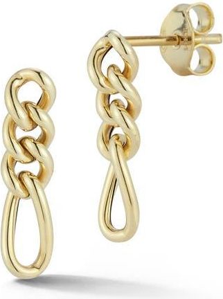 Ember Fine Jewelry 14K Gold Figaro Chain Drop Earrings at Nordstrom Rack
