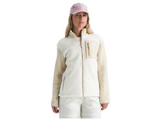 The North Face Yumiori Full Zip Womens Coat White Dune/Desert Stone/Metal Pink : 2XL, Fleece/Polyester