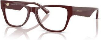 Jimmy Choo London 54mm Rectangle optical glasses in Red at Nordstrom