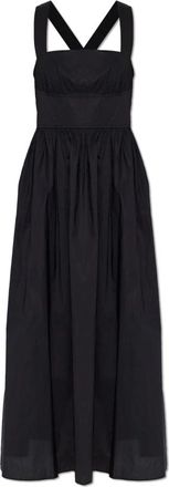 Matteau Crossback Midi Jurk - Dames - Maxi kleedjes - Zwart - XL - Katoen - Kleedjes