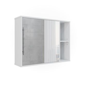 Vicco Armario Con Espejo De Ba&ntilde;o Leano, Blanco, 80 X 60 Cm Vicco