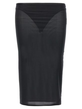 Courr&egrave;ges Black Second Skin skirt