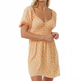 Rip Curl High Tide Ditsy Mini Dress In Peach