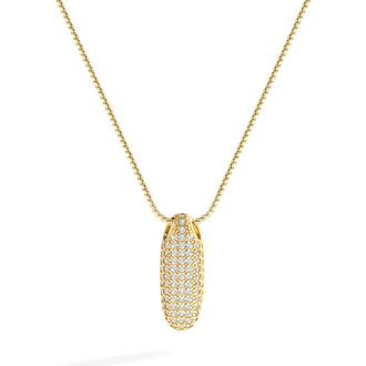 Mint & Lily Pave Bubble Initial Necklace in 18K Gold /Letter I at Nordstrom