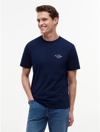 Tommy Hilfiger Mens Nautical Back Graphic T-Shirt - Navy - XL