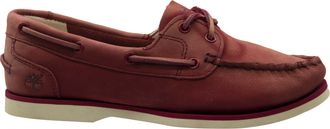 Timberland Classic Boat Unlined Red Leather Lace Up Womens Shoes A14DV Leather (archived) - Size UK 7.5