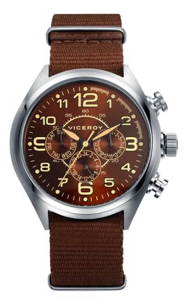 Viceroy Mens :WATCH - Brown Nylon - One Size