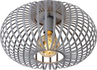Lucide Lucide - manuela - Flush Ceiling Light - Ø39.5cm- 1xE27 - Grey