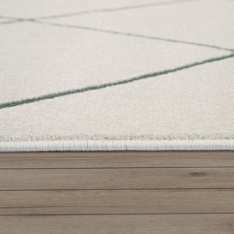 Paco Home Paco Home - Alfombra Sal&oacute;n Motivo Escandinavo Rombos Moderno Blanco Varios Dise&ntilde;os Y Tama&ntilde;os &Oslash; 200 Cm Redon, Blanco 2