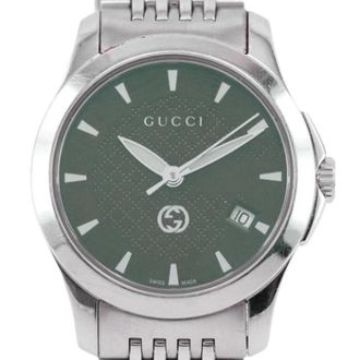 Gucci Pre-owned Vintage Polshorloge - Dames - Vintage Horloges - Groen - ONE Size - Vintage