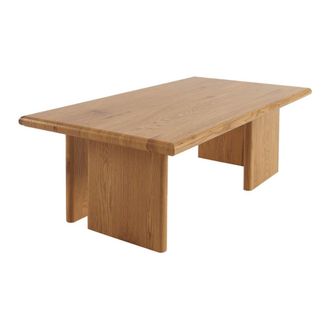 Sweeek Mesa de centro rectangular, roble