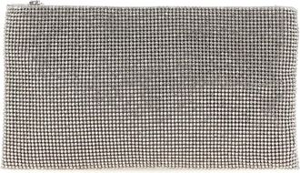 Benedetta Bruzziches Tassen, Dames, Grijs, ONE Size, Leer, Your Best Friend La Petite clutch bag