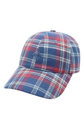 Brooks Brothers Plaid Baseball Cap in Navy/Red at Nordstrom Rack