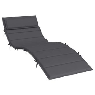 vidaXL Vidaxl - Coj&iacute;n De Tumbona De Tela Oxford Gris Antracita 180x60x4 Cm