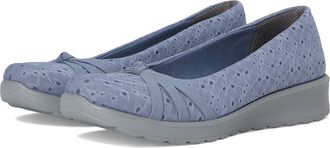 Life Stride Gem 2 Skimmers Womens Flat Shoes Blue Floral Dot Fabric : 7.5 M (B), Textile
