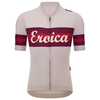 Santini Eroica Timo S/S Jersey Velotrikot - Unisex | grau
