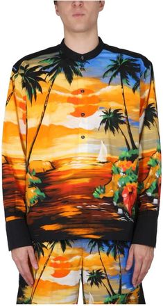 Dolce & Gabbana Camicia Stampa Hawaii - Heren - Casual Overhemden - Veelkleurig - M - Overhemden