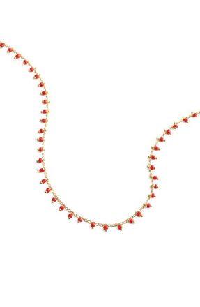Madewell Enamel Chain Choker Necklace. in Varsity Red at Nordstrom