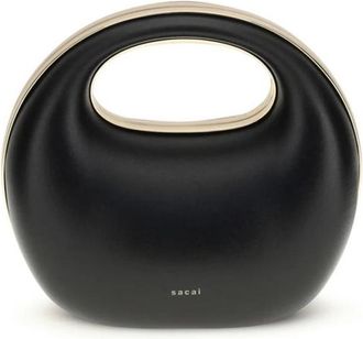 sacai Bos Taurus Handtas - Dames - Handtassen - Zwart - ONE Size - Leer - Tassen