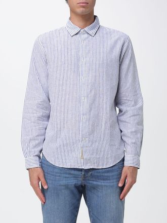 Woolrich Camicia in lino in lino e cotone a righe