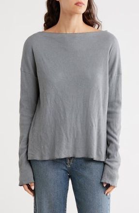 Go Couture Long Sleeve Pullover Sweater in Charcoal at Nordstrom Rack, Size X-Large